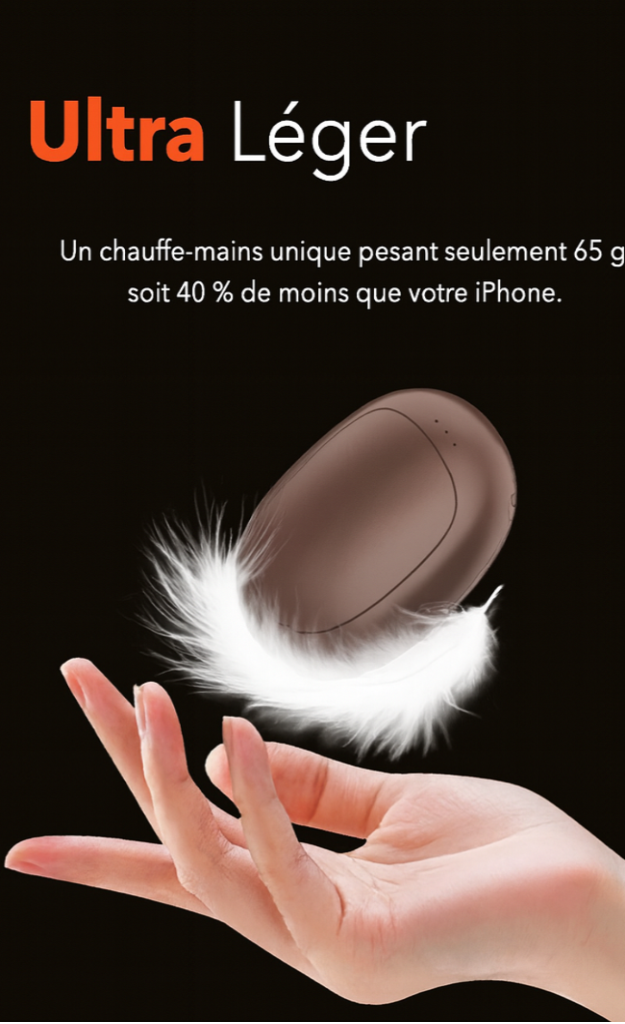 Chaufferette main réutilisable facile et  bonne prise en main.