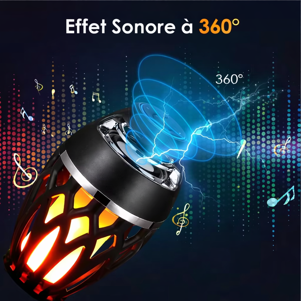 Lampe Bluetooth SONARA™ - Enceinte LED Flamme d'Ambiance
