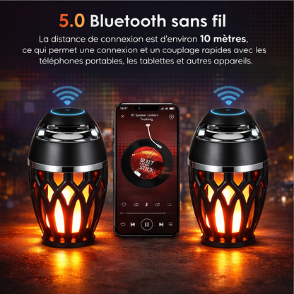 Lampe Bluetooth SONARA™ - Enceinte LED Flamme d'Ambiance