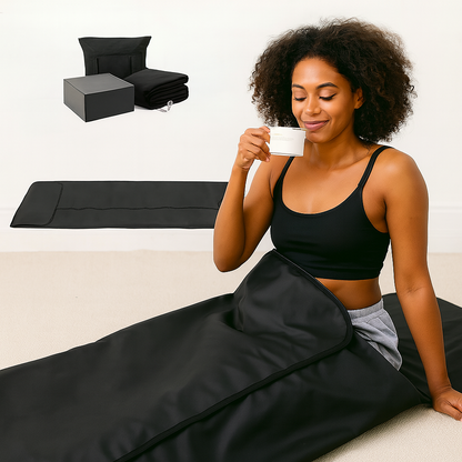 Couverture chauffante infrarouge, sauna maison format sac de couchage 180×80 cm - 30-85 °C, arrêt auto, 220 V