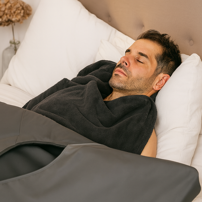 Couverture chauffante infrarouge, sauna maison format sac de couchage 180×80 cm - 30-85 °C, arrêt auto, 220 V