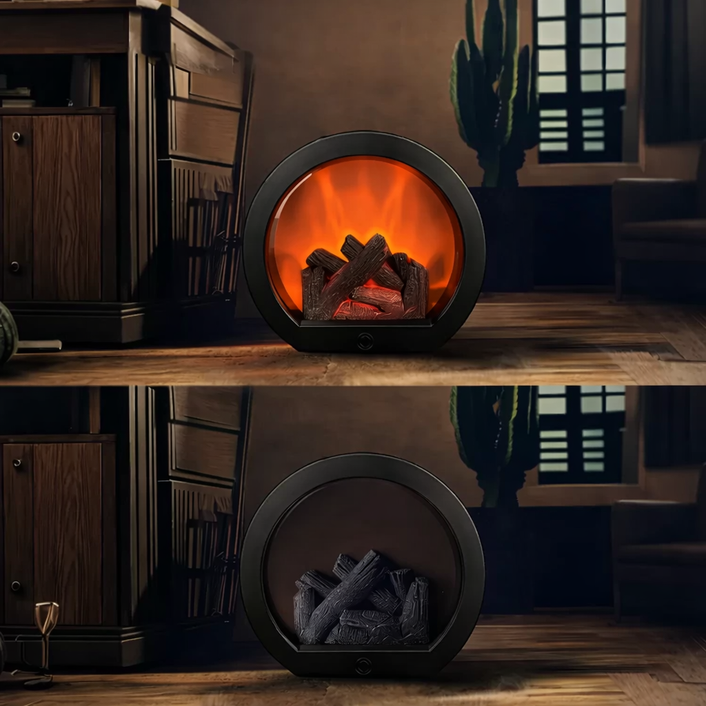 Lampe Cheminée LED OVENA™ - Mini Feu Décoratif Vintage