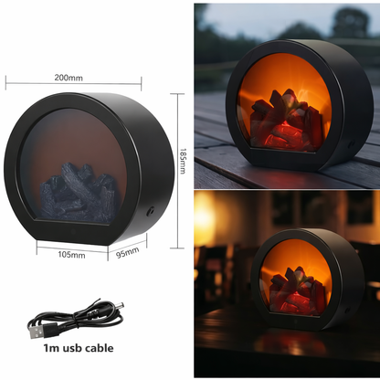 Lampe Cheminée LED OVENA™ - Mini Feu Décoratif Vintage