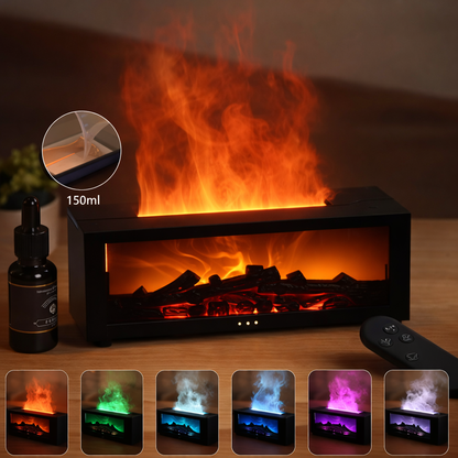 Humidificateur Cheminée Aromatique ARVENA™ — Flamme LED & Diffuseur