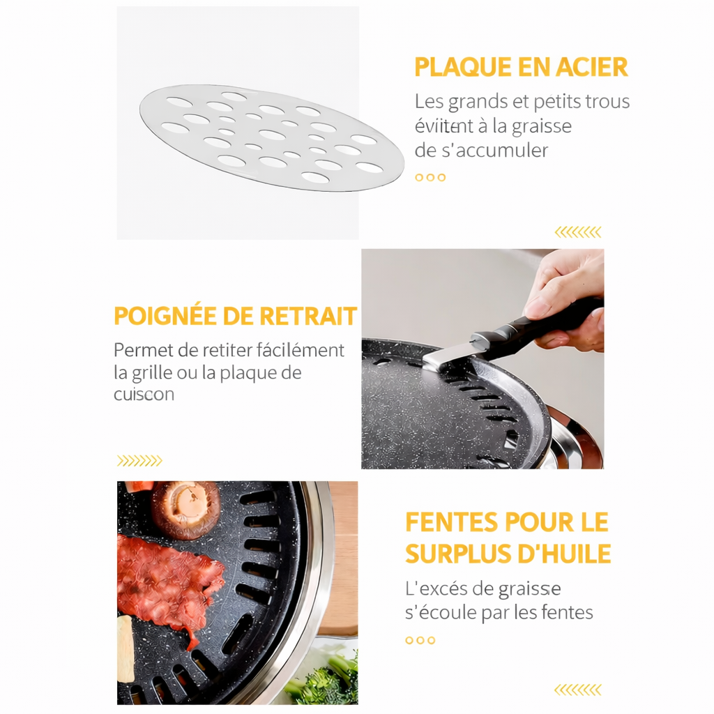 Barbecue Coréen de Table GRAVORA™ - Grill Charbon Portable