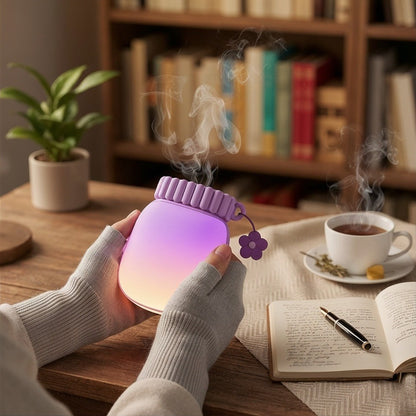 Chauffe main lilas utilisé au bureau