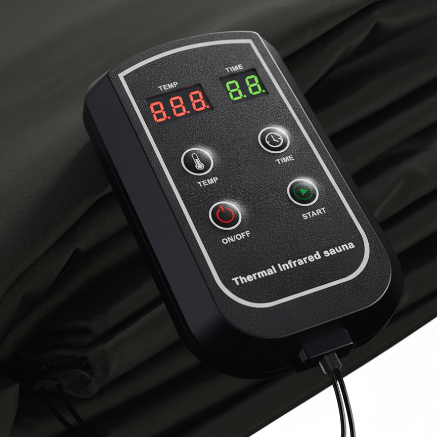 Couverture chauffante infrarouge, sauna maison format sac de couchage 180×80 cm - 30-85 °C, arrêt auto, 220 V