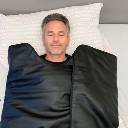 Couverture chauffante infrarouge, sauna maison format sac de couchage 180×80 cm - 30-85 °C, arrêt auto, 220 V