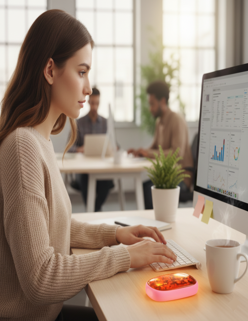 Chauffe main rechargeable USB-C pour le ski, batterie 5h - aspect flamme avec chauffe rapide - 3 niveaux, 2000 mAh lithium