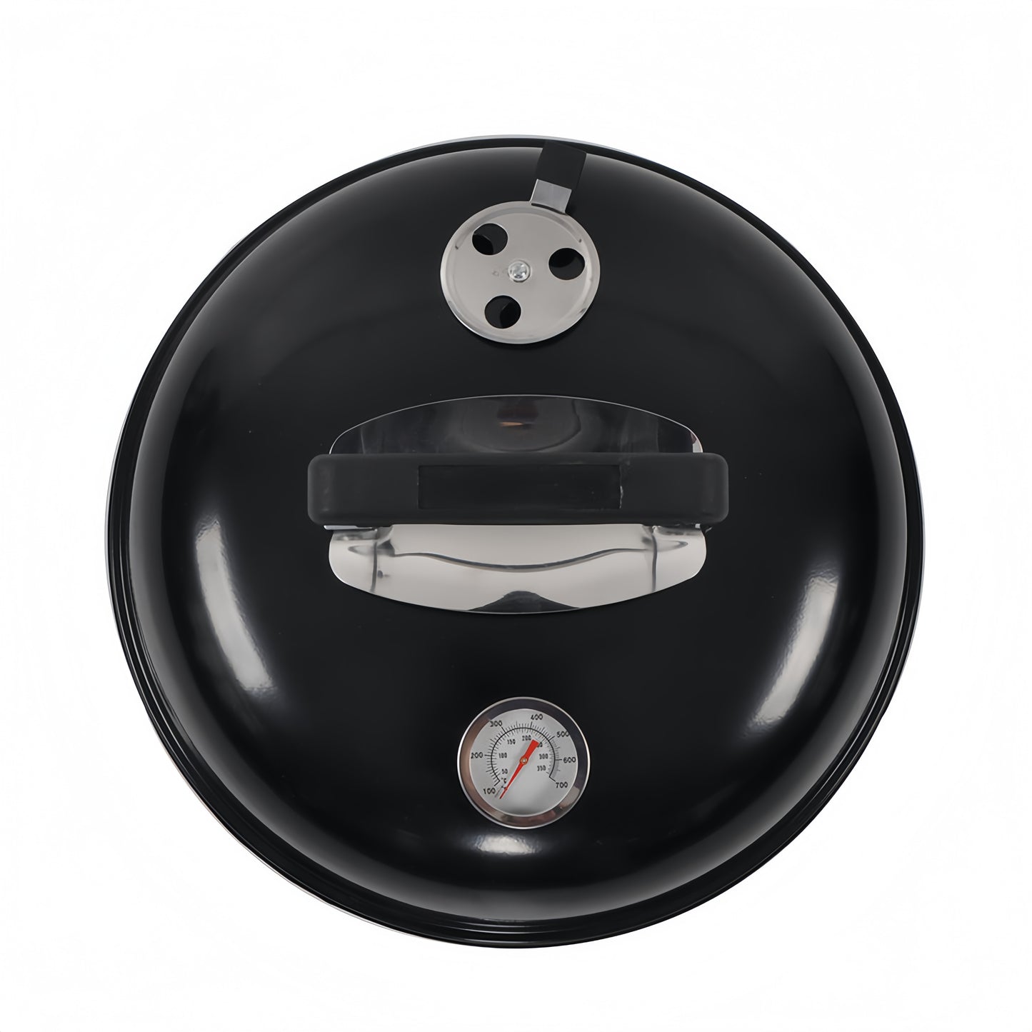 Couvercle du barbecue Calora™ Kettle avec thermomètre intégré et aérations réglables pour contrôle de la cuisson.