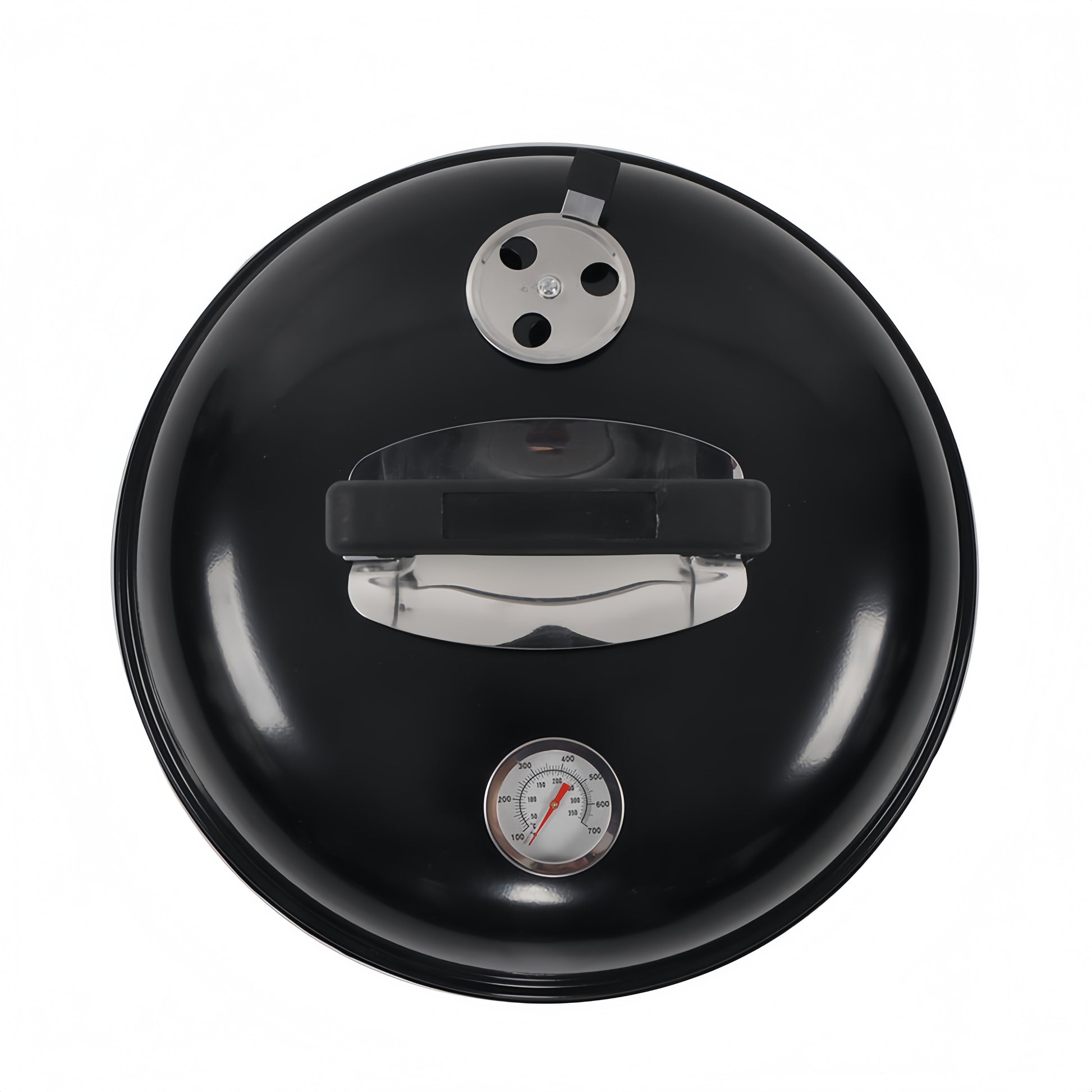 Couvercle du barbecue Calora™ Kettle avec thermomètre intégré et aérations réglables pour contrôle de la cuisson.