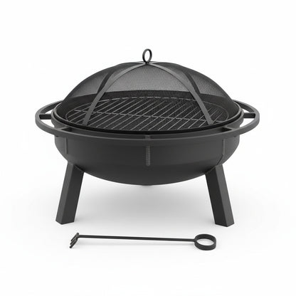 Brasero BBQ Multifonction FLAMORA™ - Foyer Extérieur avec Grille