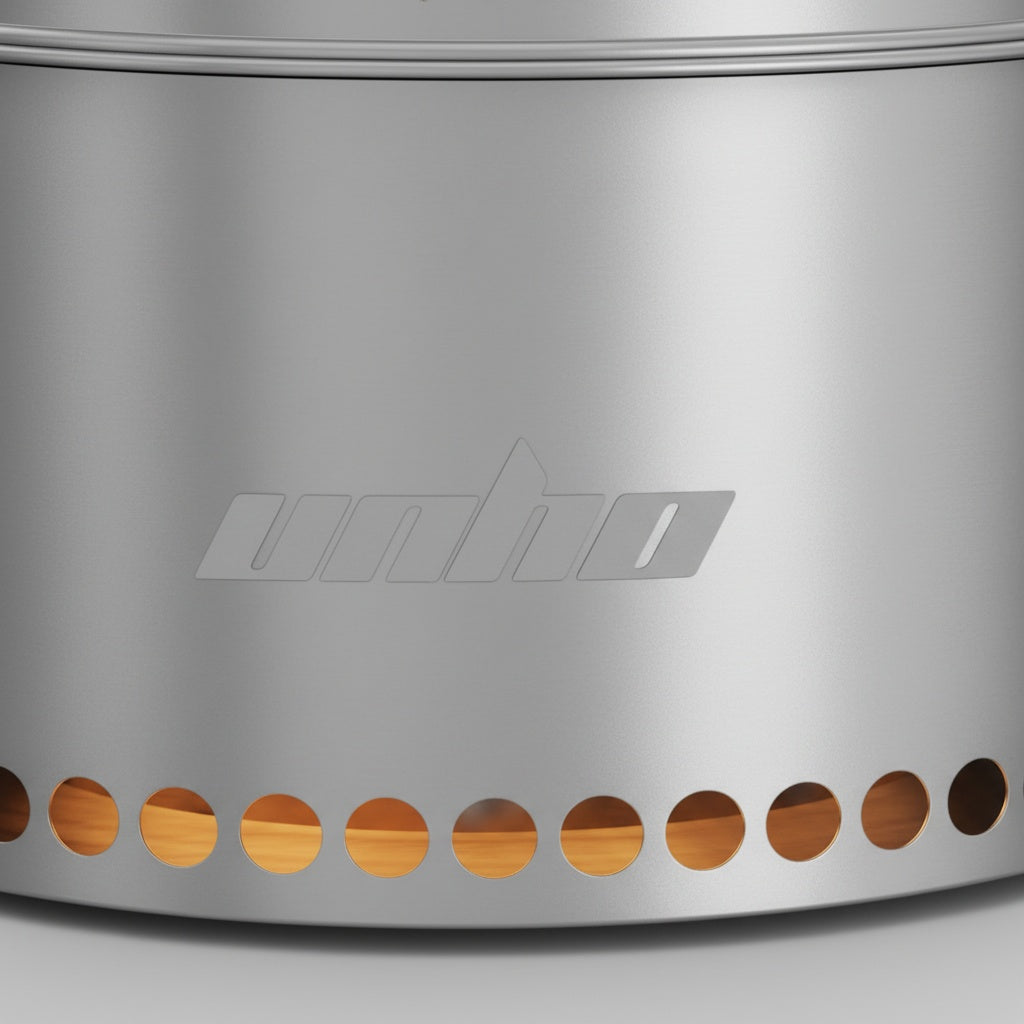 Brasero Inox Sans Fumée VULCARA™ - Foyer Portable Extérieur