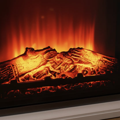 Cheminée Électrique Design VALORA™ - Meuble Chauffant & Flamme LED