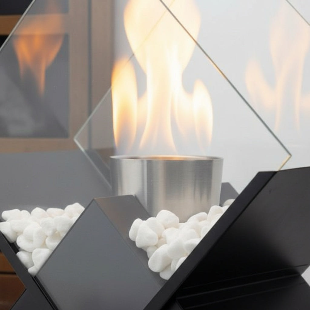 Cheminée de Table Éthanol AURENA™ - Flamme Décorative Design