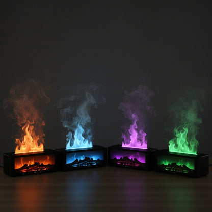 Humidificateur Cheminée Aromatique ARVENA™ — Flamme LED & Diffuseur