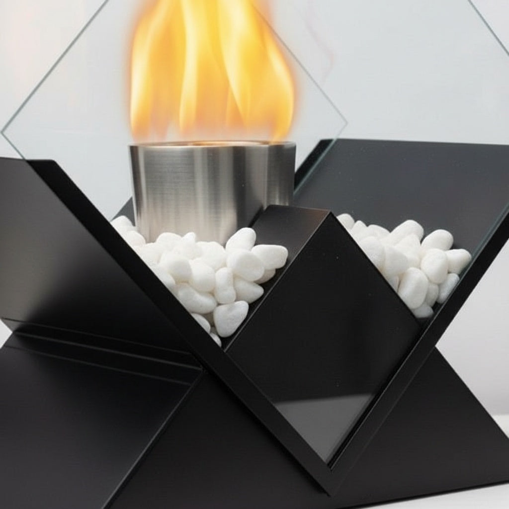 Cheminée de Table Éthanol AURENA™ - Flamme Décorative Design