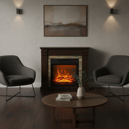 Cheminée Électrique Meuble CAVERA™ - Foyer Design 1800W