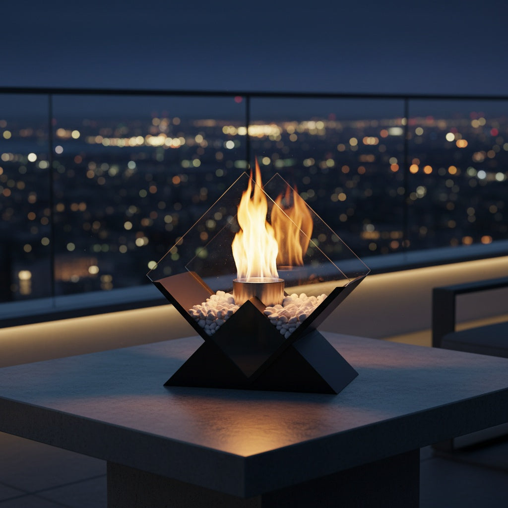 Cheminée de Table Éthanol AURENA™ - Flamme Décorative Design