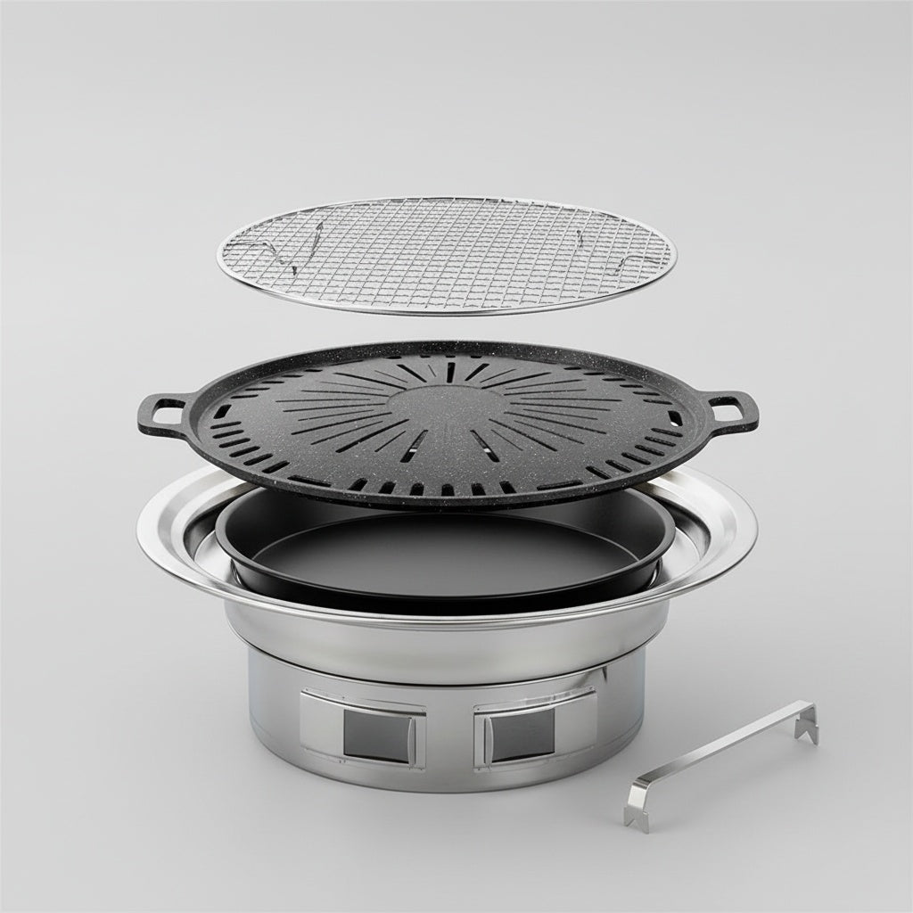 Barbecue Coréen de Table GRAVORA™ - Grill Charbon Portable