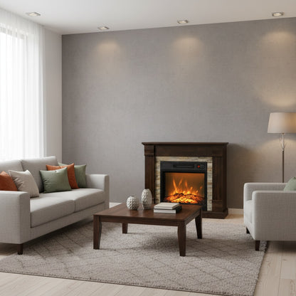 Cheminée Électrique Meuble CAVERA™ - Foyer Design 1800W