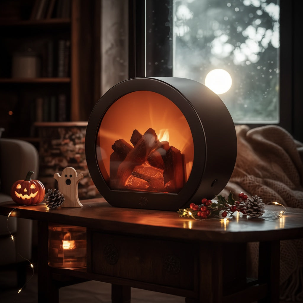 Lampe Cheminée LED OVENA™ - Mini Feu Décoratif Vintage