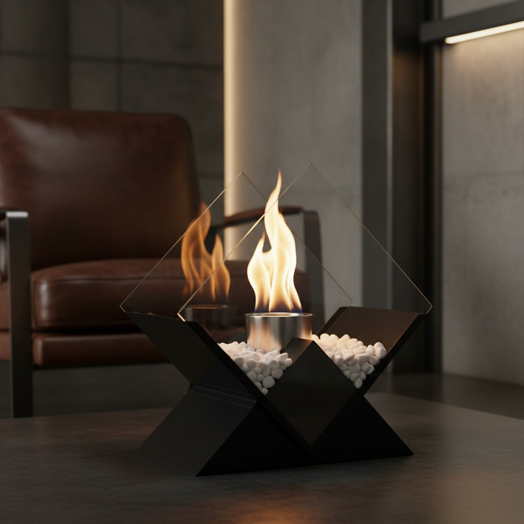 Cheminée de Table Éthanol AURENA™ - Flamme Décorative Design