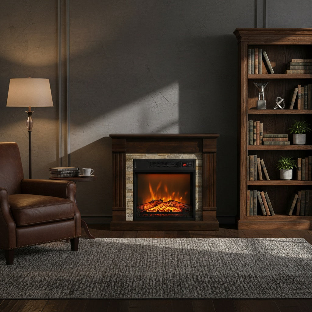 Cheminée Électrique Meuble CAVERA™ - Foyer Design 1800W