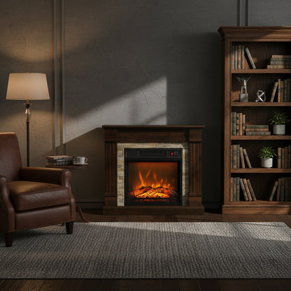 Cheminée Électrique Meuble CAVERA™ - Foyer Design 1800W