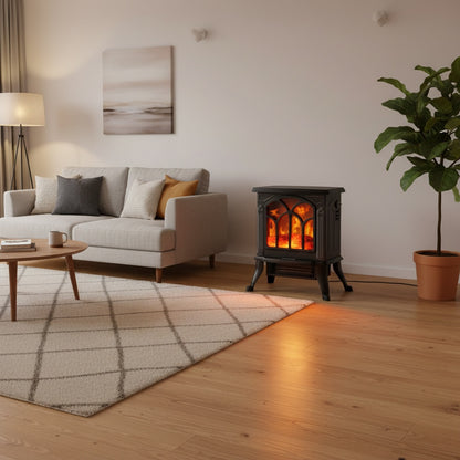 Cheminée Électrique LUMERA™ - Poêle Décoratif Flamme LED