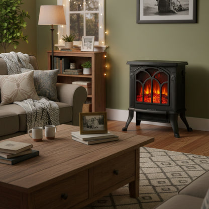 Cheminée Électrique LUMERA™ - Poêle Décoratif Flamme LED