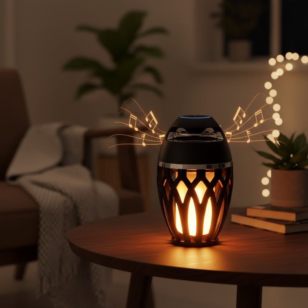 Lampe Bluetooth SONARA™ - Enceinte LED Flamme d'Ambiance