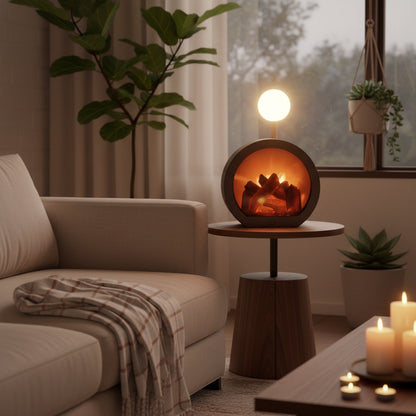 Lampe Cheminée LED OVENA™ - Mini Feu Décoratif Vintage
