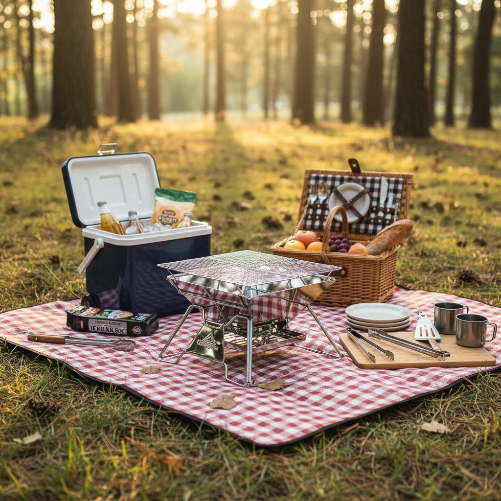 Barbecue Portable Pliant PYRA™ - Grill Acier Inoxydable Camping