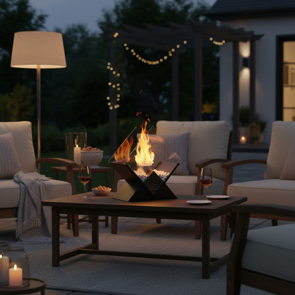Cheminée de Table Éthanol AURENA™ - Flamme Décorative Design