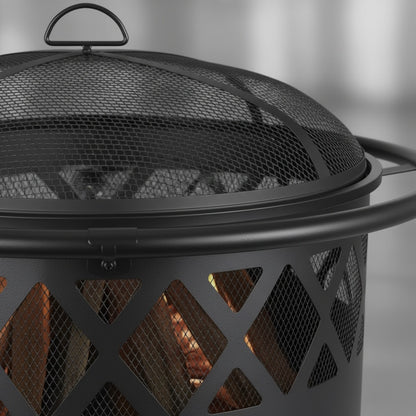 Brasero BBQ Multifonction FLAMORA™ - Foyer Extérieur avec Grille