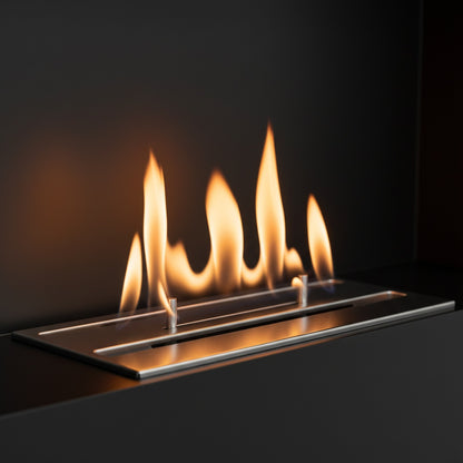 Cheminée Bioéthanol VIRENA™-Murale Encastrable Design Noir