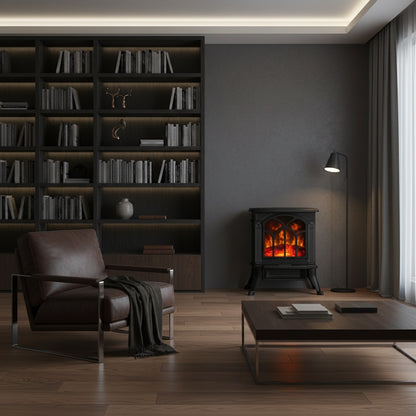 Cheminée Électrique LUMERA™ - Poêle Décoratif Flamme LED
