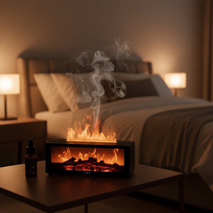 Humidificateur Cheminée Aromatique ARVENA™ — Flamme LED & Diffuseur