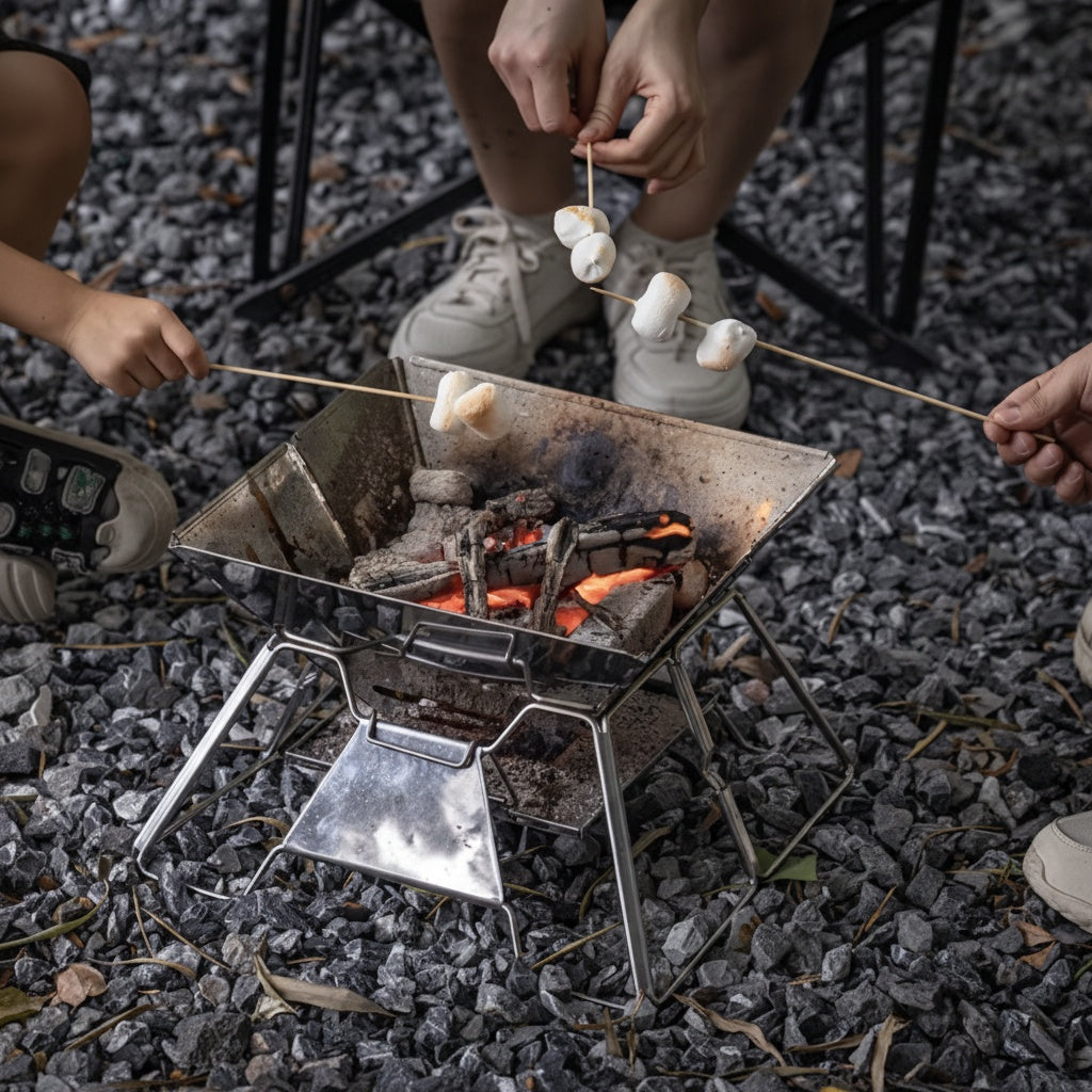 Barbecue Portable Pliant PYRA™ - Grill Acier Inoxydable Camping