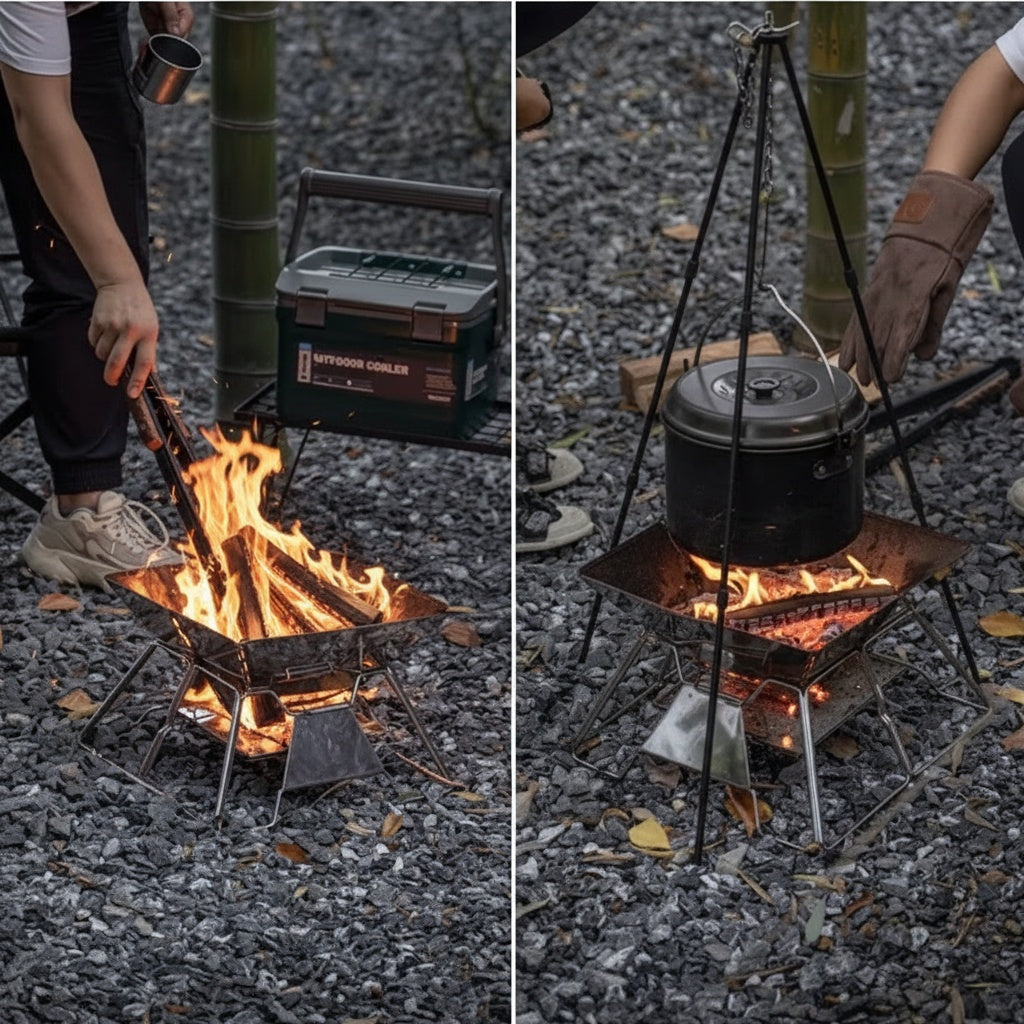 Barbecue Portable Pliant PYRA™ - Grill Acier Inoxydable Camping