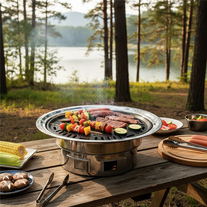Barbecue Coréen de Table GRAVORA™ - Grill Charbon Portable