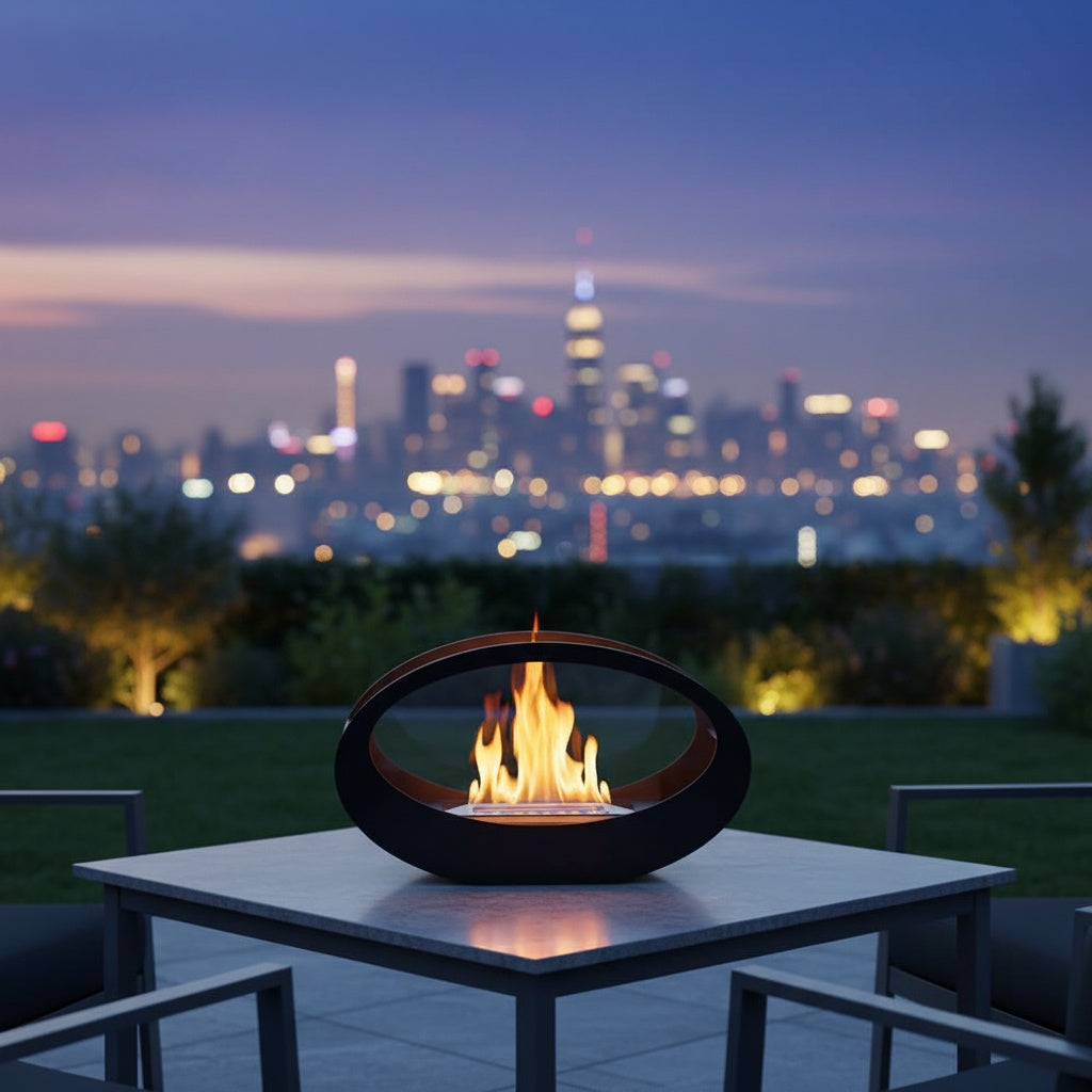 Cheminée Éthanol de table Design ORVENA™ - Flamme Sculpturale