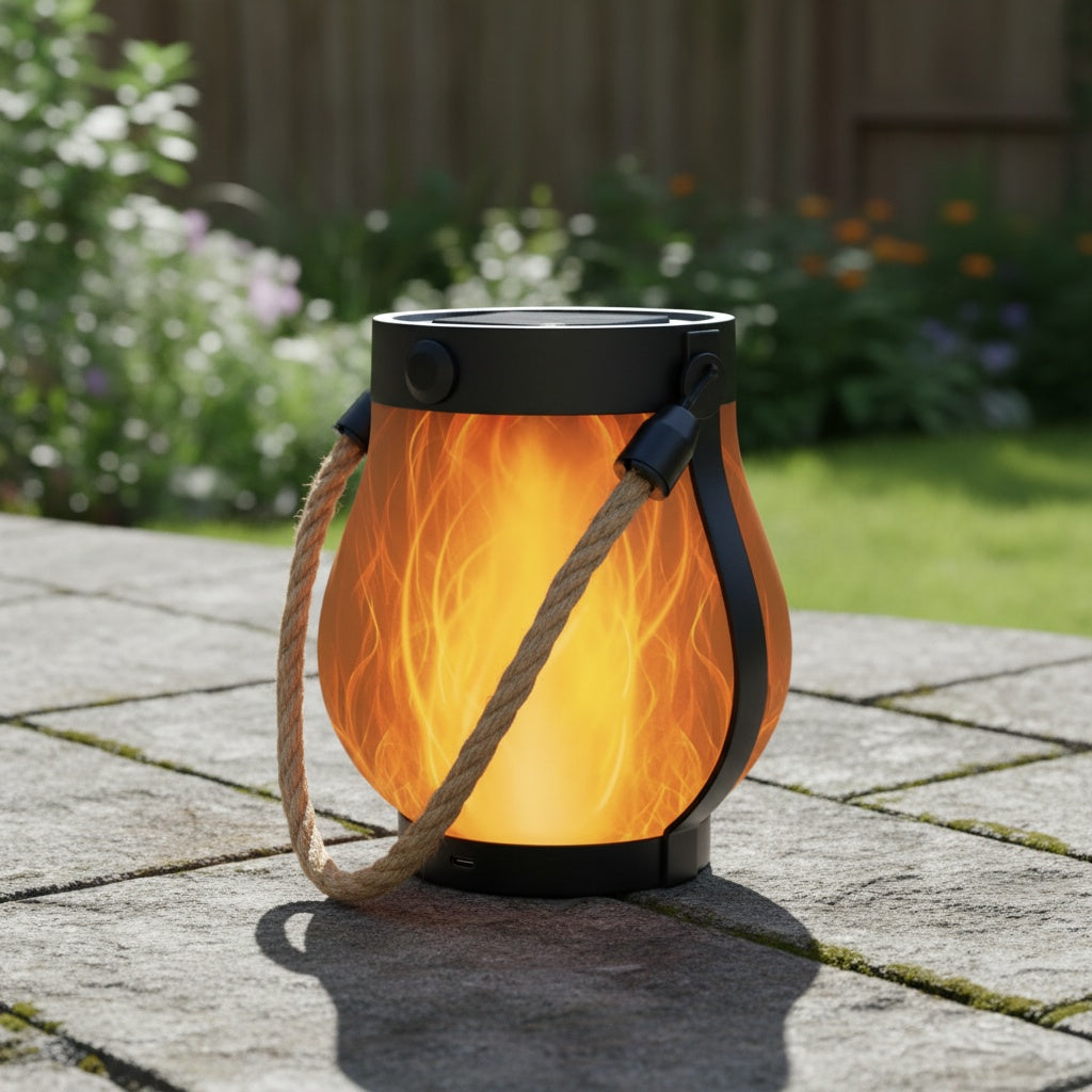 Lanterne Solaire LED Flamme SOLARA™ - Lampe Extérieure