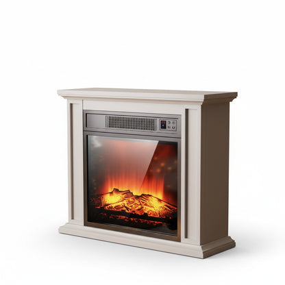 Cheminée Électrique Design VALORA™ - Meuble Chauffant & Flamme LED