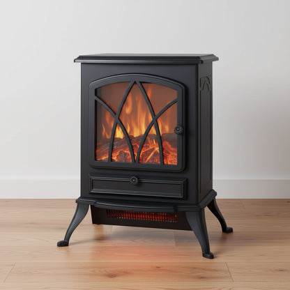 Cheminée Électrique SOLENA™ - Poêle Décoratif Flamme LED