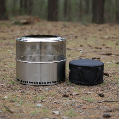Brasero Inox Sans Fumée VULCARA™ - Foyer Portable Extérieur