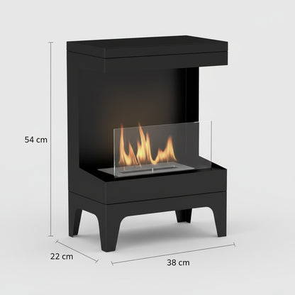Cheminée Bioéthanol EMBERA™ - Poêle Design Design Noir Élégant