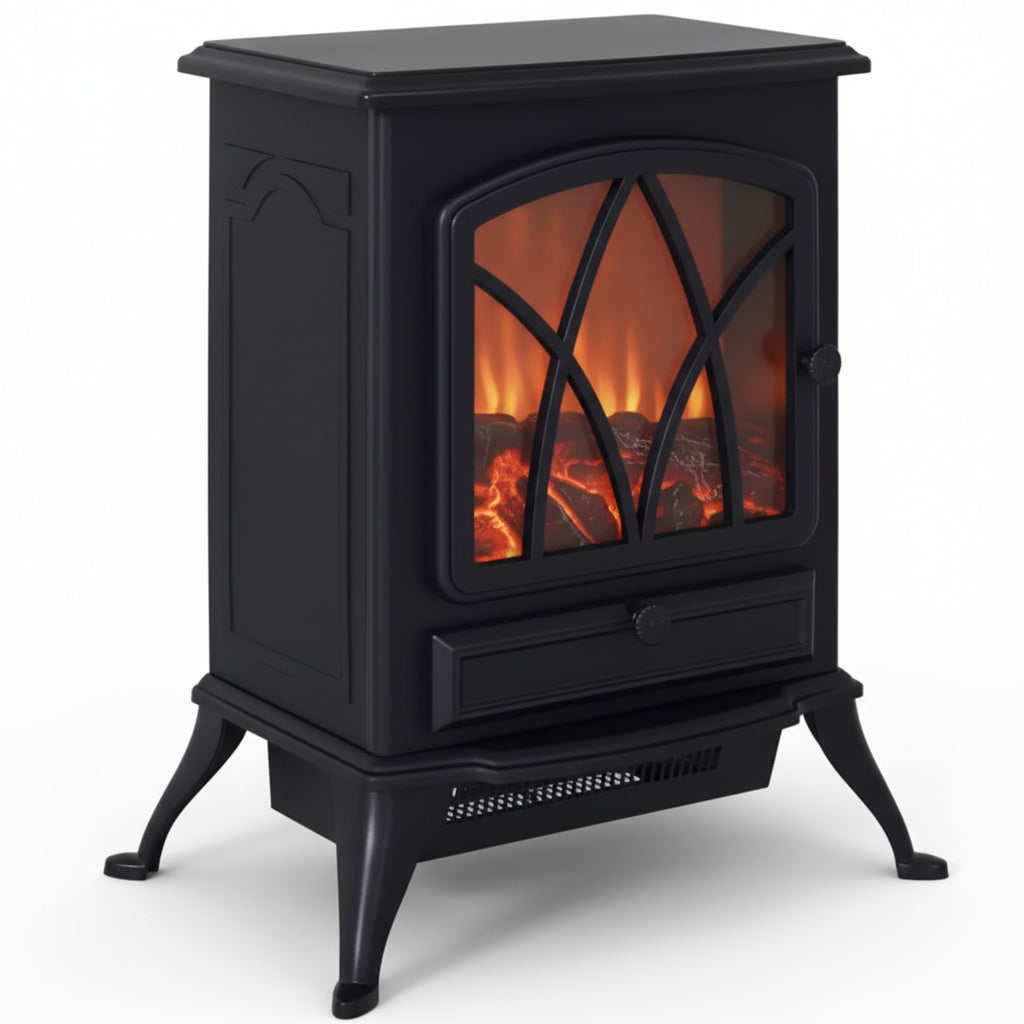 Cheminée Électrique SOLENA™ - Poêle Décoratif Flamme LED