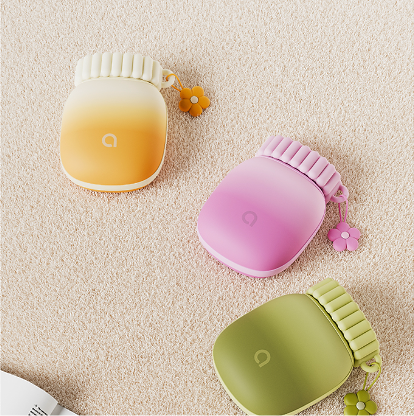 Présentation des trois teintes disponibles : Lilas, Kaki et Moutarde, inspirées de la nature.